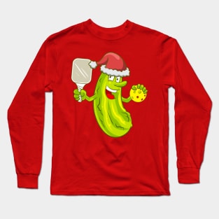 Pickleball Santa Claus Pickle Long Sleeve T-Shirt